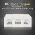 2M Marquee Extension for 3x4M Gazebo Heavy Duty Party Tent PVC