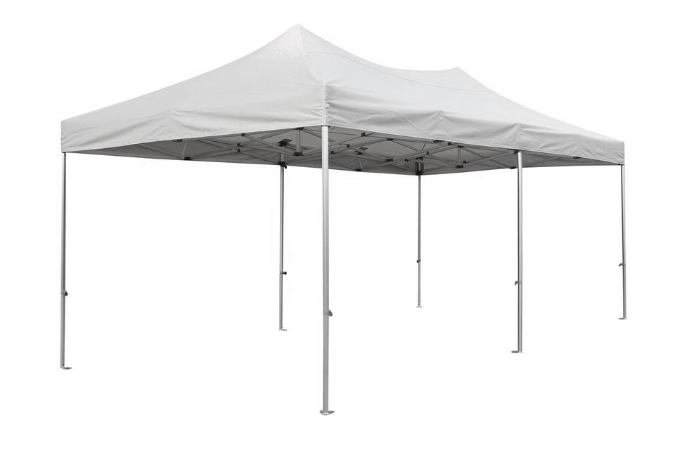 3X6m Commercial Grade HEX 40 Industrial Aluminum Folding Gazebo Marquee Pop Up Garden Outdoor Canopy White Carry Bag