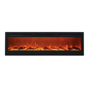 Victoria 84" Black Built-in Recessed / Wall mounted Heater Electric Fireplace