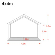Premium Galvanized 4x4M Gazebo Heavy Duty Marquee Party Tent PVC Series