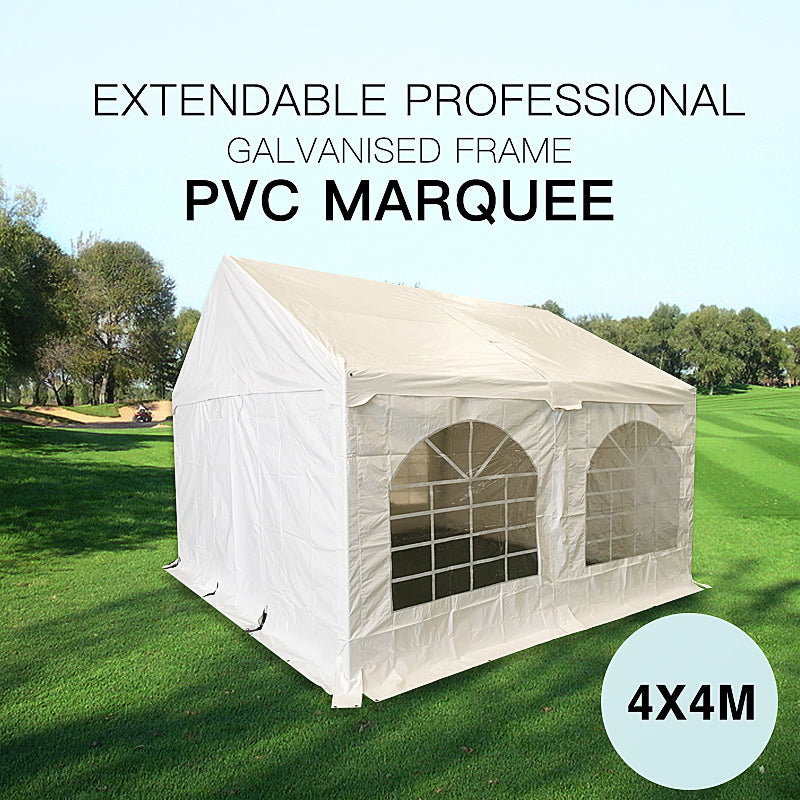 Premium Galvanized 4x4M Gazebo Heavy Duty Marquee Party Tent PVC Series