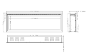 Horizon 50" Slim Trim Black Built-in Recessed / Wall mounted Heater Electric Fireplace