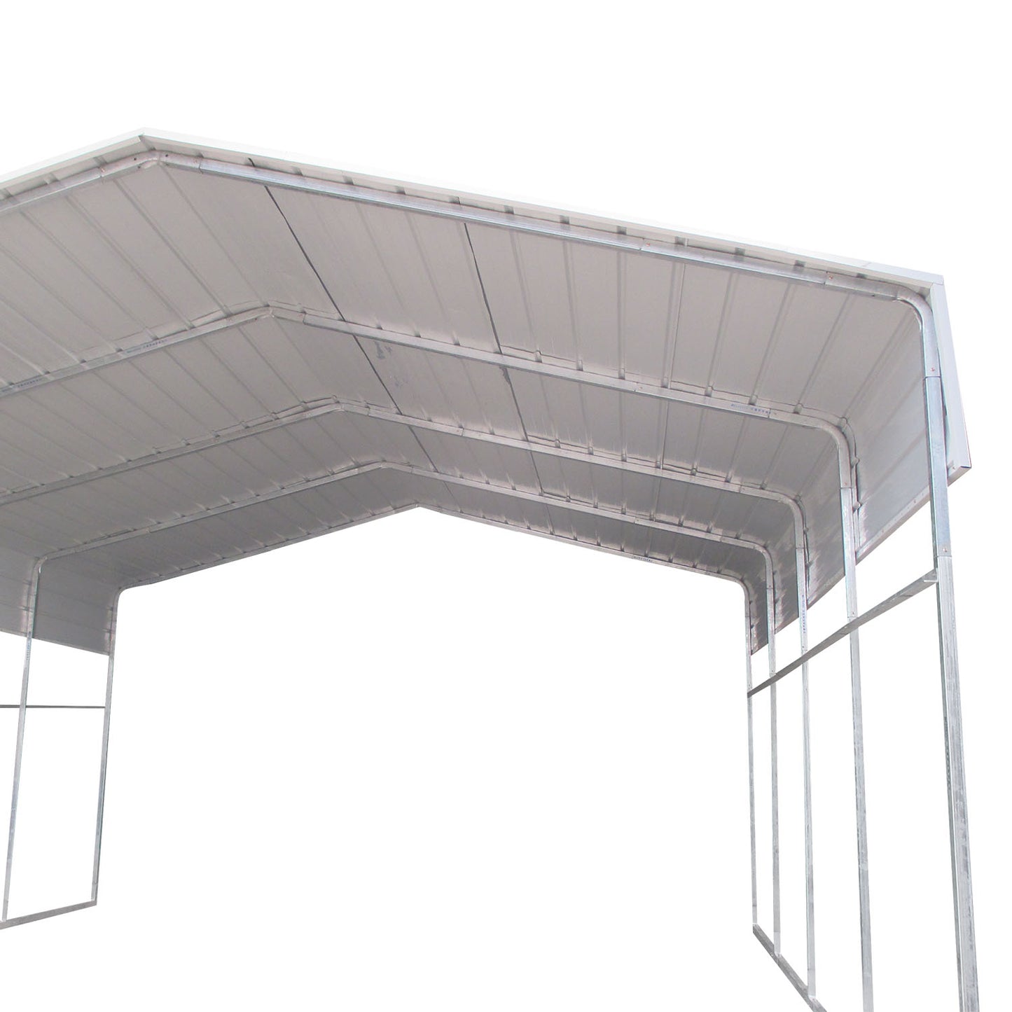 Metal Steel Carport 6x6m Cream