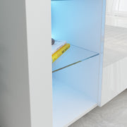 Modern LED Buffet Sideboard High Gloss Furniture Cabinet Storage White