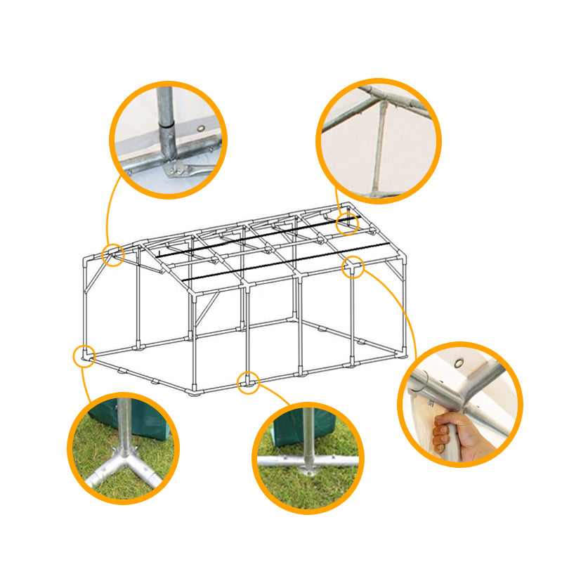 5x10m Premier Grade Heavy Duty Galvanized Frame PVC Fabric Party Tent Marquee (500g/m2)