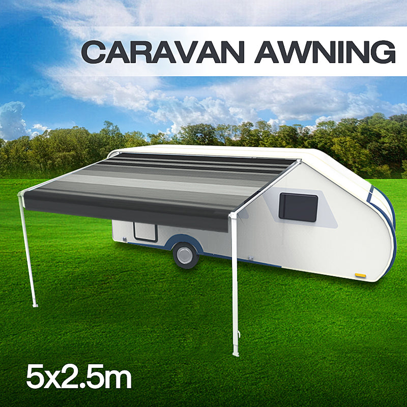 5M Caravan Roll out Awning Annex Aluminium Construction Complete Pack