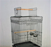 Flat Top Bird Cage Aviary Travel Stand for Budgie Parrot Pet