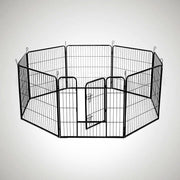 8 Panel 80x60cm Pet Playpen Portable Strong Fence Enclosure for Dog Puppy Rabbit