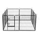 8 Panel 80x60cm Pet Playpen Portable Strong Fence Enclosure for Dog Puppy Rabbit
