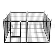 8 Panel 80x60cm Pet Playpen Portable Strong Fence Enclosure for Dog Puppy Rabbit