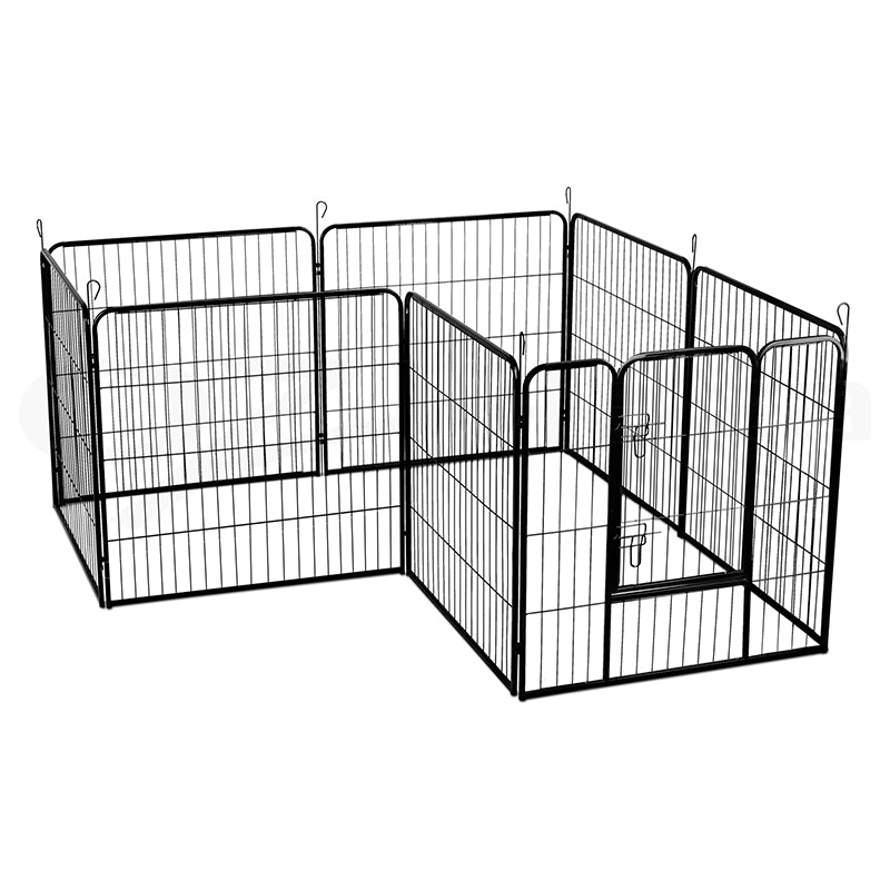 8 Panel 80x60cm Pet Playpen Portable Strong Fence Enclosure for Dog Puppy Rabbit