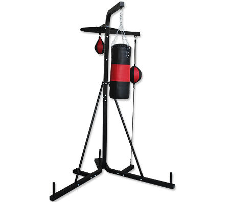 Multi Station Boxing Stand with Punching Bag Speed Ball Floor To Ceiling Ball