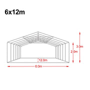 6x12m Premier Grade Galvanized Frame Marquee PVC Fabric Party Tent