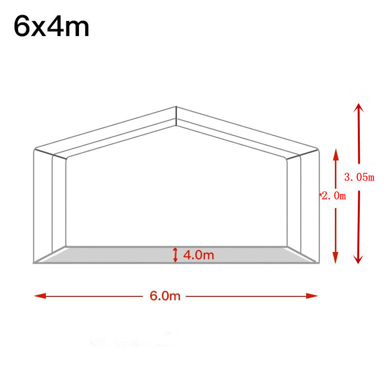 Premium Galvanized 6x4M Marquee Gazebo Heavy Duty Party Tent PVC Series