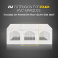 2M Extensions for 6x4M Marquee Gazebo Heavy Duty Party Tent PVC