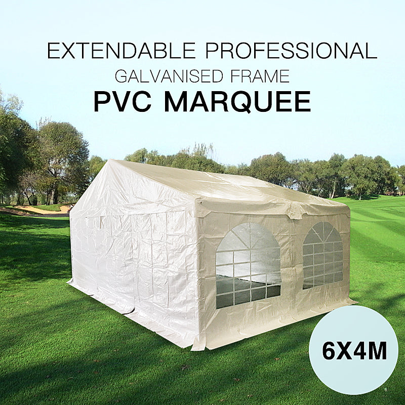 Premium Galvanized 6x4M Marquee Gazebo Heavy Duty Party Tent PVC Series