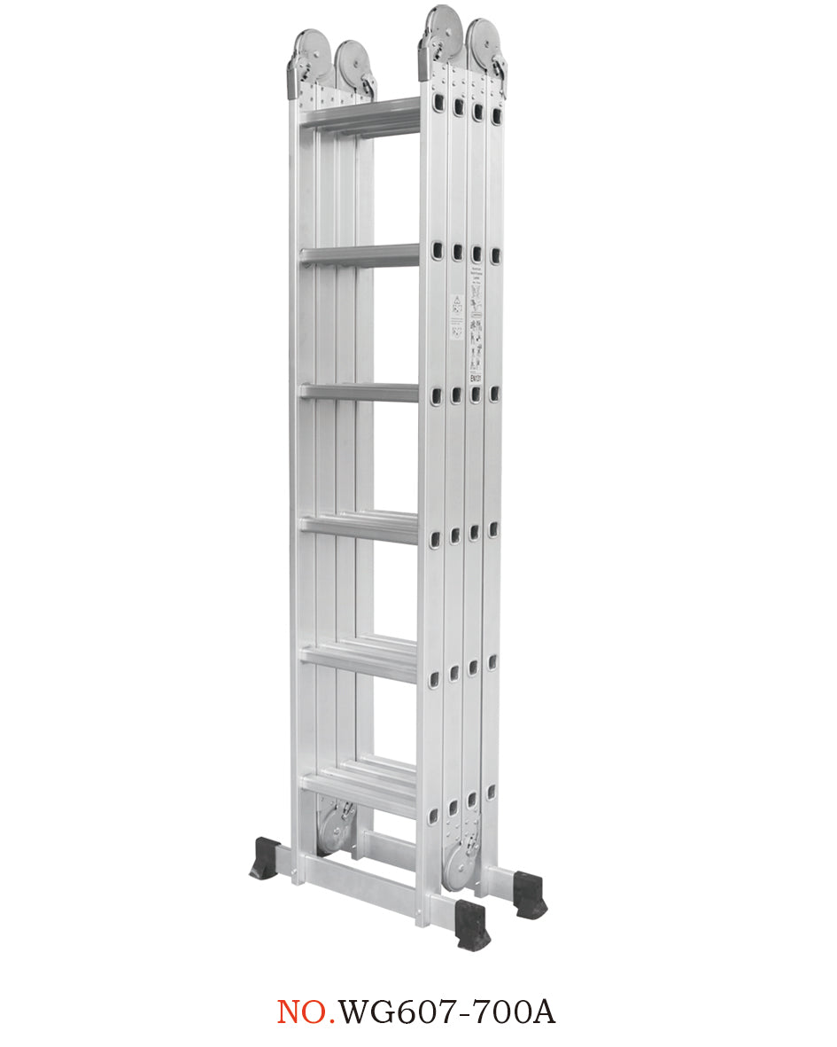 7m Multi Purpose Folding Adjustable Aluminium Ladder with platform