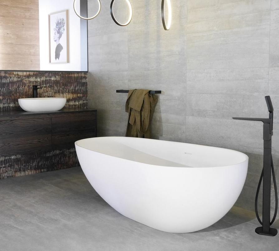 Bathroom Acrylic Free Standing Bath Tub 1500 x 750x 6000MM Freestanding egg (7123)