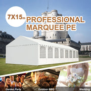 7x15m Premier Grade Galvanised Frame PVC Fabric Marquee Heavy Duty Party Tent