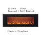 60" Black Built-in Recessed / Wall mounted Heater Electric Fireplace