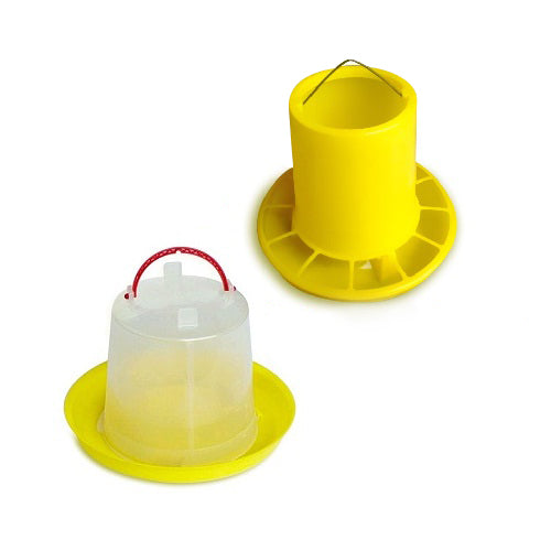 Large Chicken Poultry 6kg Feeder and 6L Water Drinker Set