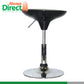 Fiber Glass Bar Stools Height Adjustable Set of 2 Black