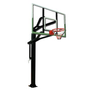72 inch Professional In-ground Basketball System with Hoop Tempered Glass Backboard