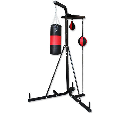 Multi Station Boxing Stand with Punching Bag Speed Ball Floor To Ceiling Ball