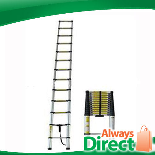 380cm Telescopic Ladder Aluminium Retractable Holds 150kg