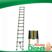 380cm Telescopic Ladder Aluminium Retractable Holds 150kg