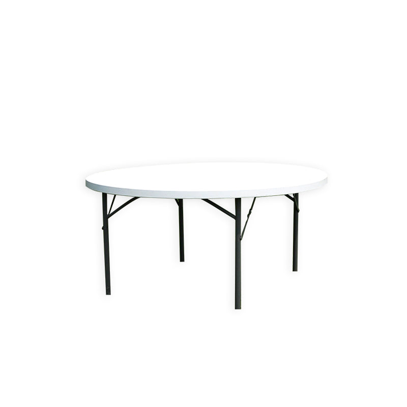 150cm Commercial Folding Round Table 74.5cm High White