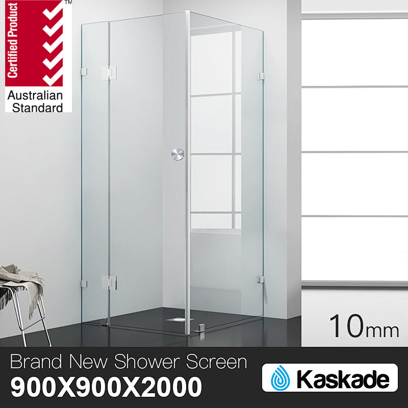 Shower Screen 1000x1000x2000mm Frameless Glass (Package damaged)