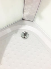 Shower Screen Cubicle Enclosure W/T Base Bathroom 900x900x2300mm White 8226A