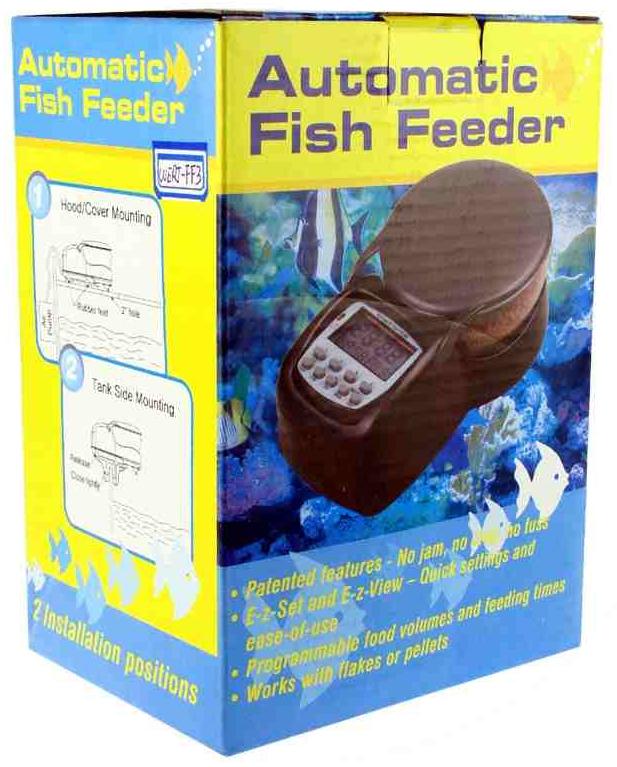 99 Days Automatic Fish Feeder with Anti Jamming - Black