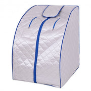 Portable Far Infrared One Person Home Sauna with Chair Foot Heating Pad 96cm Tall