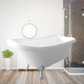 Bathroom Acrylic Free Standing Bath Tub 1500 x 760 x 760MM with Chrome Feet (8022-15)