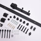 2M Sliding Barn Door Hardware Track Set Kit Powder Coat Steel Black