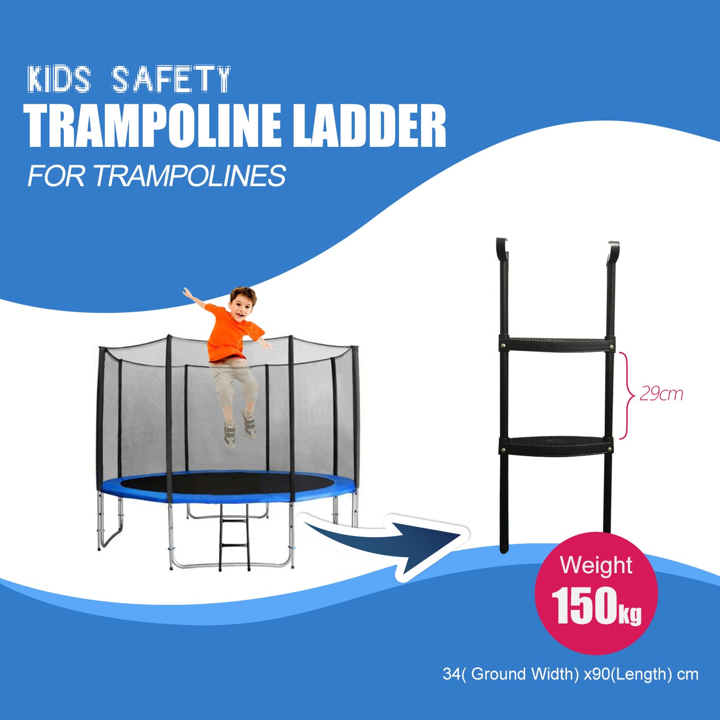 Kids Safety Trampoline Ladder for Trampolines