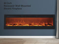Victoria 84" Black Built-in Recessed / Wall mounted Heater Electric Fireplace