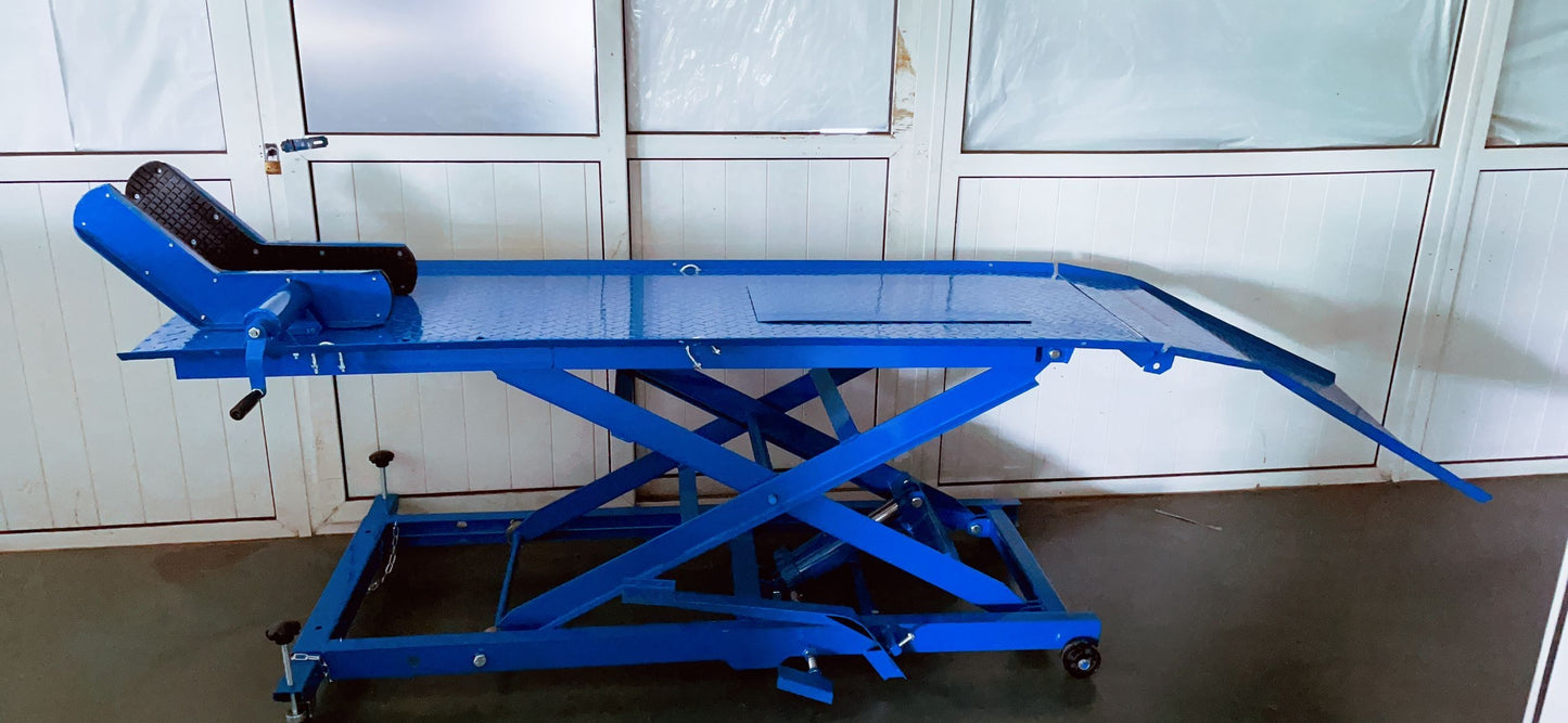 1000lbs Hydraulic Motorcycle Lift Bike Platform table Blue