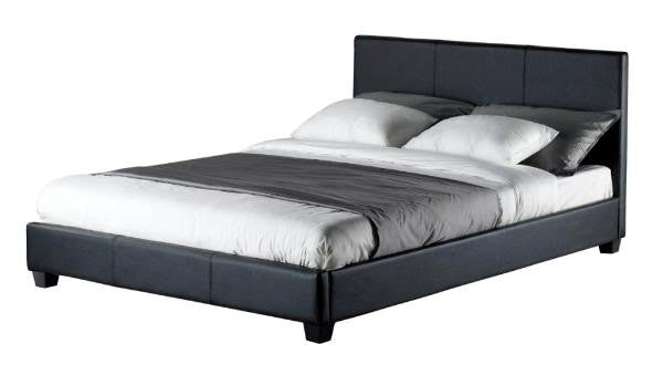 Italian Design King PU Leather Bed Frame Black