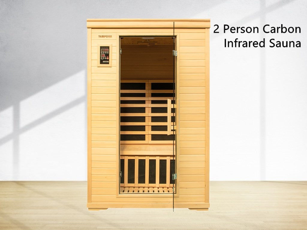 2 Person Luxury Carbon Fibre Infrared Sauna 7 Heating Panels 002C