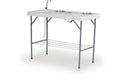 Folding Portable Fish Hunting Cleaning Cutting Table Camping Sink Faucet XL