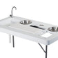 Folding Portable Fish Hunting Cleaning Cutting Table Camping Sink Faucet XL