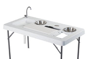 Folding Portable Fish Hunting Cleaning Cutting Table Camping Sink Faucet XL