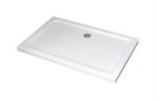 Rectangular SMC Shower Tray Base 1200x800x40mm White + Waste