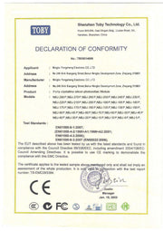 Quality Guarantee - European Standard Certificate