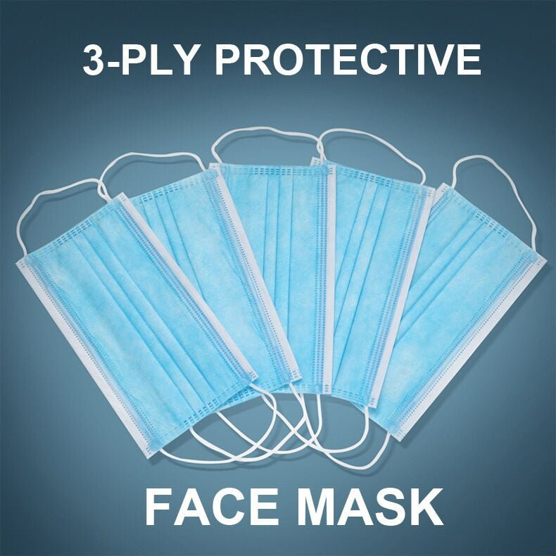 60 Pack 3-PLY Protective Disposable Face Mask (Free Shipping)