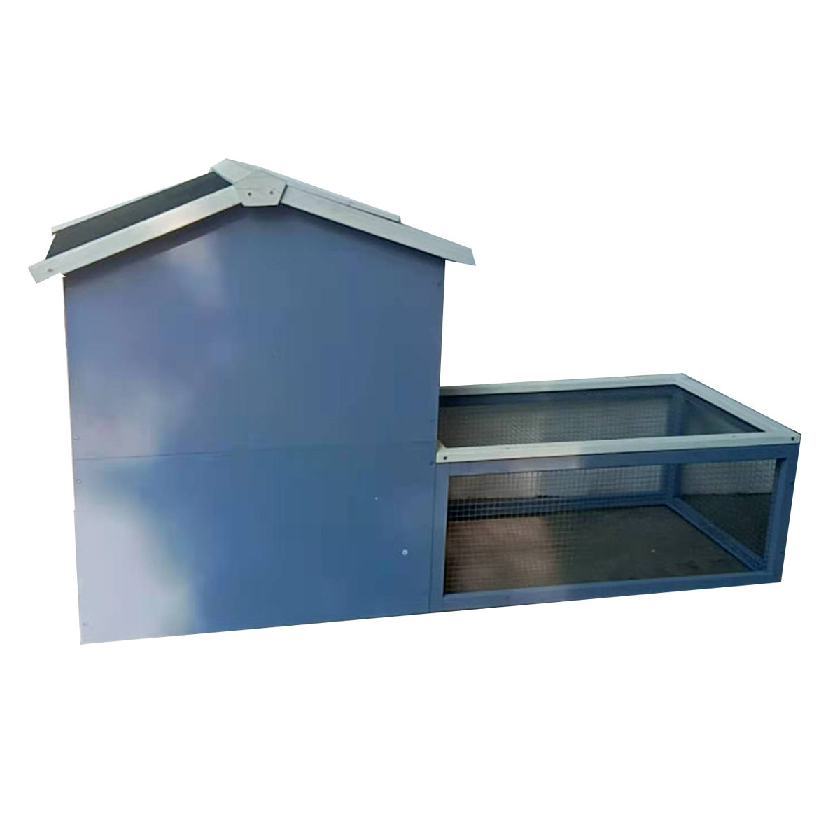 Rabbit Chicken Coop Guinea Pig Ferret Hen Hutch Cage House with Run 155x91x60cm