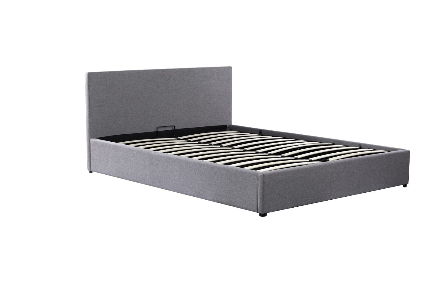 Fabric Gas Lift Storage Bed Frame Queen Grey CB120